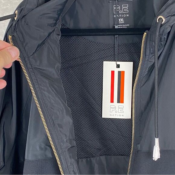 PE Nation Training Day Man Down Jacket Black Sz XXL Lightweight Travel Gym NWT - Picture 11 of 16